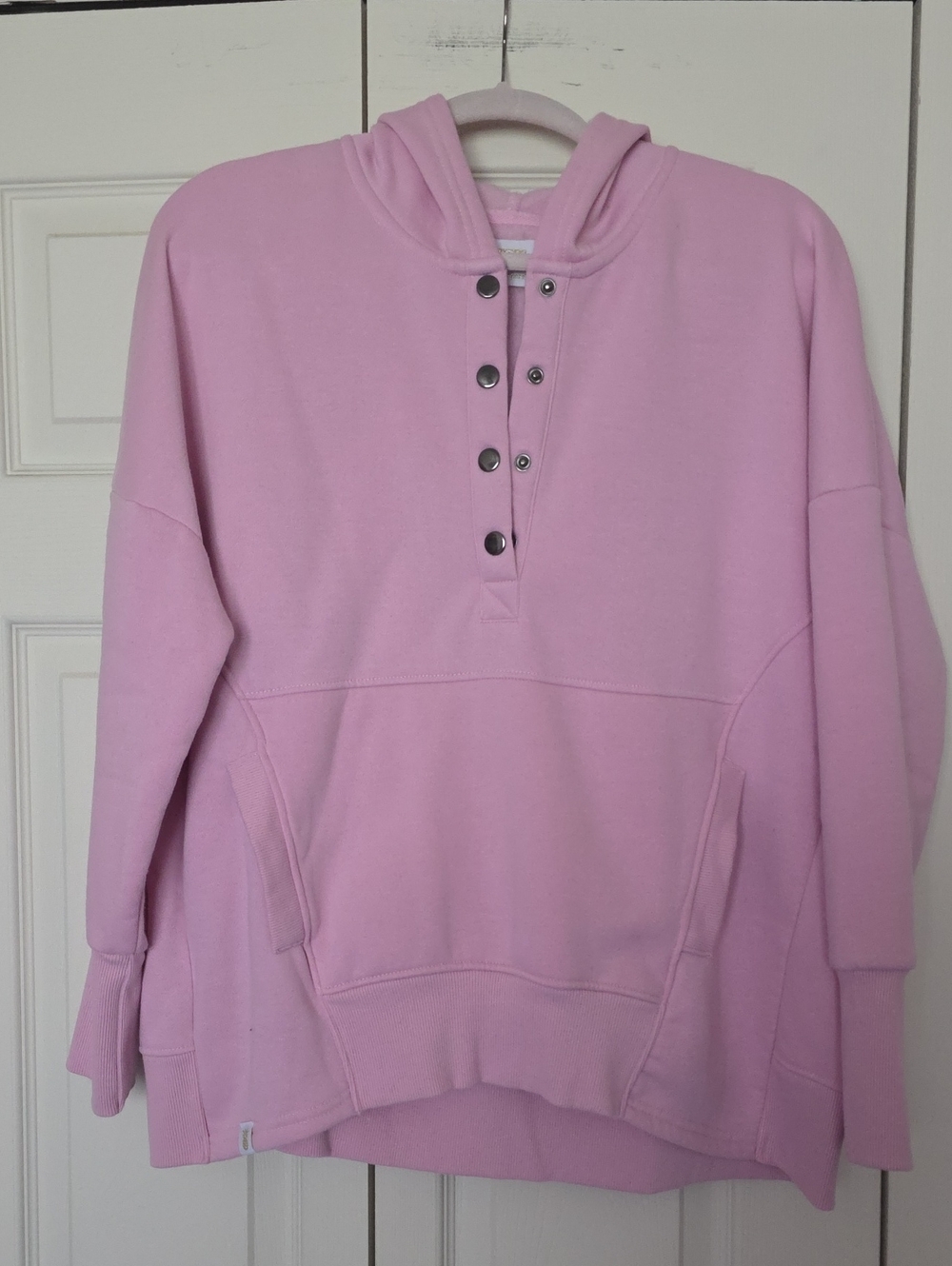 Simply Southern Pink Snap-Front Hooded Pullover